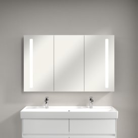 Шафка для ванної Villeroy & Boch My View 14 120x75 см з підсвічуванням алюміній/дзеркало A4331200