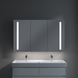 Шафка для ванної Villeroy & Boch My View 14 120x75 см з підсвічуванням алюміній/дзеркало A4331200