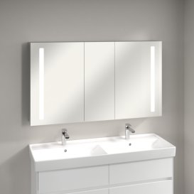 Шкафчик для ванной Villeroy & Boch My View 14+ 130x75 см с подсветкой алюминий/зеркало A4331300