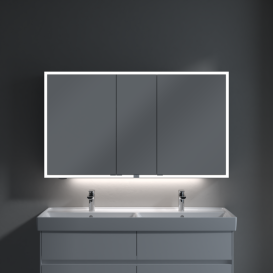 Шафка для ванної Villeroy & Boch My View Now 130x75 см з підсвічуванням алюміній/дзеркало A4551300