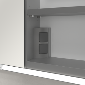 Шафка для ванної Villeroy & Boch My View Now 130x75 см з підсвічуванням алюміній/дзеркало A4561300