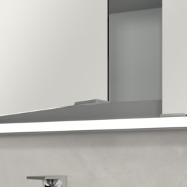 Шафка для ванної Villeroy & Boch My View Now 130x75 см з підсвічуванням алюміній/дзеркало A4561300