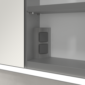 Шкафчик для ванной Villeroy & Boch My View Now 120x75 см с подсветкой алюминий/зеркало  A4561200