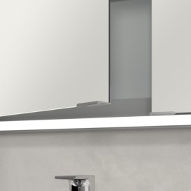 Шкафчик для ванной Villeroy & Boch My View Now 120x75 см с подсветкой алюминий/зеркало  A4561200