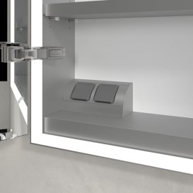 Шафка для ванної Villeroy & Boch My View Now 80x75 см з підсвічуванням алюміній/дзеркало A4568000