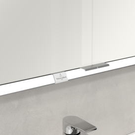 Шафка для ванної Villeroy & Boch My View Now 80x75 см з підсвічуванням алюміній/дзеркало A4568000