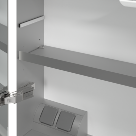 Шафка для ванної Villeroy & Boch My View Now 80x75 см з підсвічуванням алюміній/дзеркало A4568000