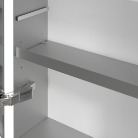 Шкафчик для ванной Villeroy & Boch My View Now 120x75 см с подсветкой алюминий/зеркало A4571200