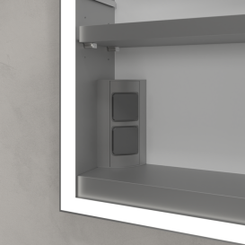 Шафка для ванної Villeroy & Boch My View Now 60x75 см з підсвічуванням алюміній/дзеркало A4586R00