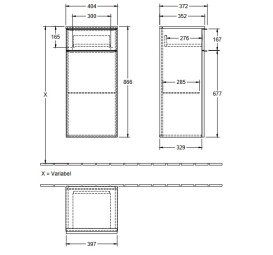 Шафка для ванної Villeroy & Boch Venticello 40,4х37,2 см петлі зліва МДФ скло глянсове сіре/ручка хром A95001RA