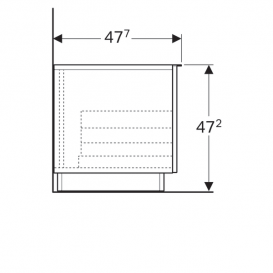Шафка підлогова Geberit iCon 89х47.2 см з одним висувним ящиком ДСП лава/матове покриття 841091000