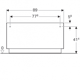 Шкафчик напольный Geberit iCon 89х47.2 см с одним выдвижным ящиком ДСП платиновый/высокоглянцевое покрытие 840092000