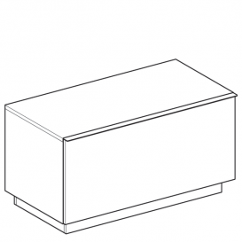 Шкафчик напольный Geberit iCon 89х47.2 см с одним выдвижным ящиком ДСП платиновый/высокоглянцевое покрытие 840092000