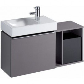 Шкафчик подвесной Geberit iCon 37х40 см с многофункциональным ящиком ДСП/оргстекло платиновый/высокоглянцевое покрытие 840239000