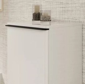 Напівпенал Hansgrohe Xelu Q 40х35 см петлі зліва МДФ/ДСП глянсова біла ручка матова чорна 54127670