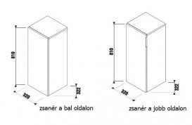 Шкафчик подвесной Jika Cubito однодверный петли слева дуб H43J4211105191