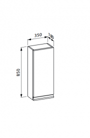 Шкафчик подвесной Laufen Pro S 35х85 см петли справа МДФ белый глянцевый H4831140954751