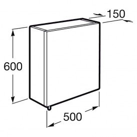 Шафка дзеркальна підвісна Roca Debba 50 см однокамерний білий глянець A856840806