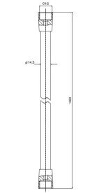 Шланг для душа Besco 150 см ПВХ матовый никель WPVC-NS