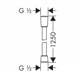 Шланг для душа Hansgrohe Isiflex 125 см пластик матовое красное золото 28272310