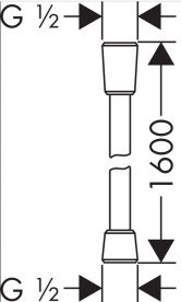 Шланг для душа Hansgrohe Isiflex 160 см пластик матовый никель 28276820