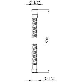 Шланг для душа Kroner C601 150 см нержавеющая сталь хром CV015459