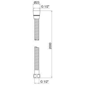 Шланг для душу Kroner KRM C604 200 см нержавіюча сталь хром CV023621