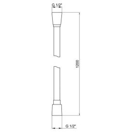 Шланг для душу Kroner KRM-C608 120 см Anti-Twist ПВХ хром CV029961