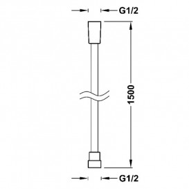 Шланг для душу Tres Satin 150 см із механізмом проти скручування матове рожеве золото 913460915OPM