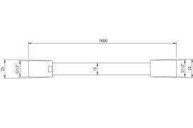Шланг для душу Villeroy & Boch Universal Showers 160 см ПВХ матове золото TVC00003400076