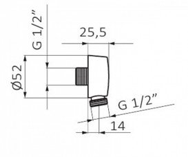 Шланговое подключение GRB Hydro хром 094100