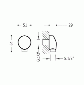 Шланговое подключение Tres металл хром 134757