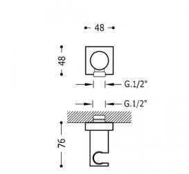 Шлангове підключення Tres із тримачем для душу матове рожеве золото 06118201OPM