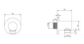 Шлангове підключення Villeroy & Boch Universal Showers латунь матове золото TVC00045600076