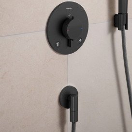 Шлангове підключення Hansgrohe FixFit Fine S із зворотним клапаном чорний матовий хром 28882340
