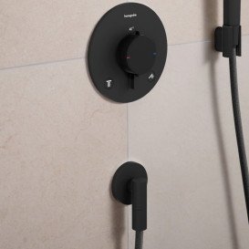 Шланговое подсоединение Hansgrohe FixFit Fine S с обратным клапаном черный матовый 28882670