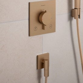 Шланговое подсоединение Hansgrohe FixFit Fine Е с обратным клапаном бронза 28883140