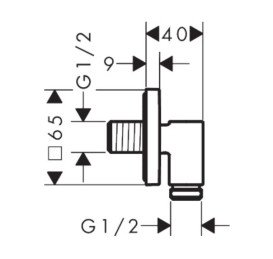 Шланговое подсоединение Hansgrohe FixFit Fine Е с обратным клапаном золото 28883990