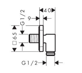 Шланговое подсоединение Hansgrohe FixFit Fine Q с обратным клапаном белый матовый 28884700