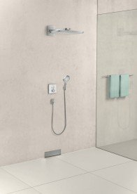 Шланговое під'єднання Hansgrohe Fixfit Square з клапаном зворотного потоку чорний хром матовий 26455340