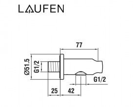 Шланговое подсоединение Laufen металл розовое золото с PVD-покрытием HF504776465000