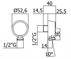 Шланговое подсоединение Paffoni  ZACC 130 CR