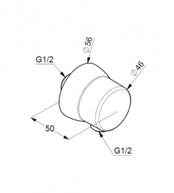 Шланговое з'єднання Kludi Sirena DN 15 чорний матовий 6306039-00