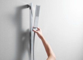 Штанга для душу Hansgrohe Unica E Puro 90 см з тримачем та шлангом хром 24403000