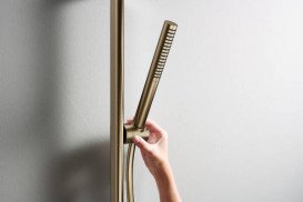 Штанга для душа Hansgrohe Unica Puro S 65 см с держателем и шлангом 160 см шлифованная бронза 24402140