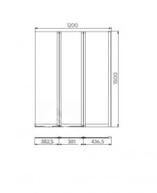 Шторка для прямокутної ванни Kolo Split 120х150 правобічна GPNS12222003R