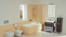 Шторка для ванної Jika Cubito Pure 75х140 см скляна права H2564250026681