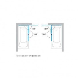 Шторка для ванной Koller Pool Waterfall line QP97 115х140 см правая хром/прозрачное стекло QP97(right) chrome,clear