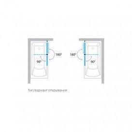 Шторка для ванной Koller Pool Waterfall line QP95 115х140 см левая хром/прозрачное стекло QP95(left) chrome,clear