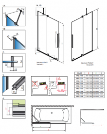 Неподвижный элемент шторки для ванны Radaway Furo PND II 59.4х150 см профиль хром стекло прозрачное 10112594-01-01